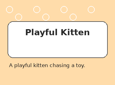 A playful kitten chasing a toy.