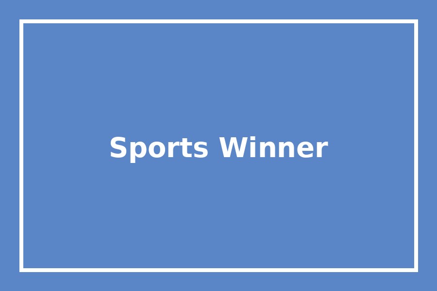 Past winning sports photograph with blue background